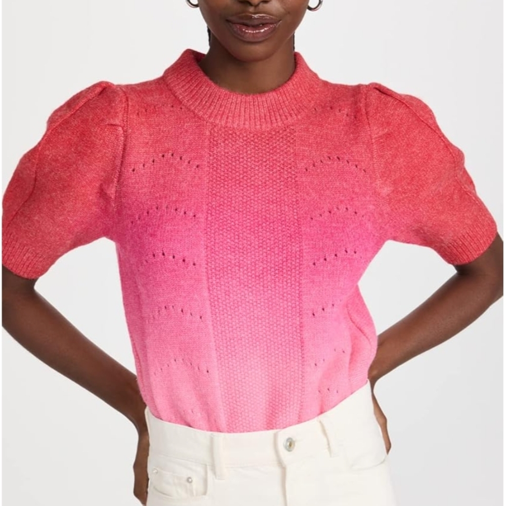 English Factory Red and Pink Ombre Sweater